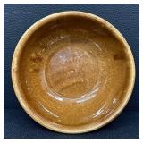 Vintage Monmouth Pottery Diamond Block Bowl - Brown Glaze