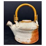 Warren McKenzie Teapot - Studio Pottery Rust Glaze