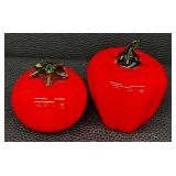 Glass Vegetables Display Set (Pepper & Tomato) (Lot of 7)