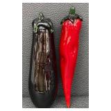 Glass Vegetables Display Set (Pepper & Tomato) (Lot of 7)