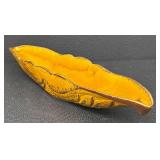 Vintage Maurice of California USA Leaf-Shaped Serving Bowl