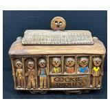 Treasure Craft Cookie Trolley - Vintage 1960s Ceramic Cookie Jar