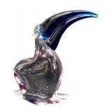 Vintage Alexandrite Art Glass Toucan Figurine
