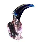 Vintage Alexandrite Art Glass Toucan Figurine