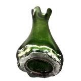 Vintage Mid Century Five Finger Green Glass Swung Vase