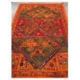 Eye Catching Vintage Textile Wall Hanging  - Vintage Patchwork Embroidery, 56 in x 37 in