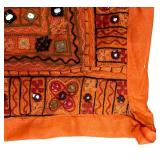 Eye Catching Vintage Textile Wall Hanging  - Vintage Patchwork Embroidery, 56 in x 37 in