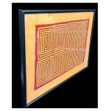 Framed Vintage Kuna Indian Mola Panel