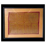 Framed Vintage Kuna Indian Mola Panel