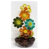 New Designs Inc. Original Design Glass Flower Sculpture