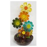 New Designs Inc. Original Design Glass Flower Sculpture