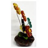 New Designs Inc. Original Design Glass Flower Sculpture