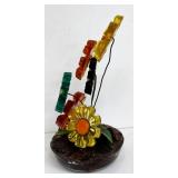 New Designs Inc. Original Design Glass Flower Sculpture