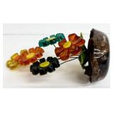 New Designs Inc. Original Design Glass Flower Sculpture
