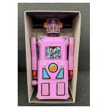 Lot of 5 Rocket USA Wind Up Robots with Boxes 1997