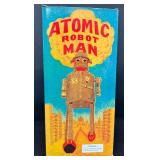 Atomic Robot Man Tin Wind-Up Toy with Box and Key