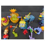 Assorted Fun Toys Lot Featuring Jimmy Neutron, Monsters Inc, and Minions Figures