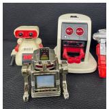 Collection of 7 Vintage Robot Toys, Assorted Styles