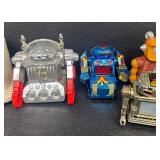 Collection of 7 Vintage Robot Toys, Assorted Styles