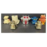 Collection of 7 Vintage Robot Toys, Assorted Styles