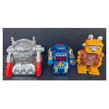 Collection of 7 Vintage Robot Toys, Assorted Styles