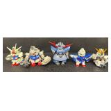 Lot of 5 Gundam Figures with Accessories 3.5-4 Inch
