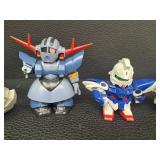 Lot of 5 Gundam Figures with Accessories 3.5-4 Inch