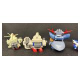 Lot of 5 Gundam Figures with Accessories 3.5-4 Inch