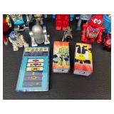 Collection of Assorted Vintage and Modern Robot Toys and Figures