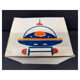 Vintage Soviet Flying Saucer UFO Wind Up Toy with Box