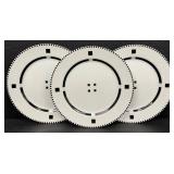 Swid Powell 'Tuxedo' Luncheon Plates Black/White - Rare - Lot of 3
