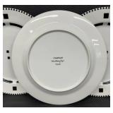 Swid Powell 'Tuxedo' Luncheon Plates Black/White - Rare - Lot of 3