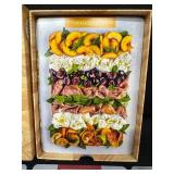 Meg Quinn The Cheese Board Deck, 2 Adorable Flour Sack Towels and Elegant Oyster Shucker