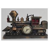 Vintage United Metal Goods Train Clock Sculpture - Model 703 w/ Lights
