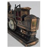 Vintage United Metal Goods Train Clock Sculpture - Model 703 w/ Lights