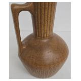 Vintage Monmouth Western Pottery Caramel Colored Stoneware Carafe Pitcher with Lid