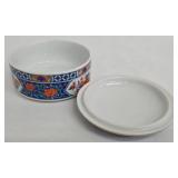 Tiffany & Co. Amari Blue and Red Lidded Porcelain Box