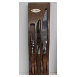 Vintage Town & Country Steak Knife Set with Wood Display Cases (10-Pc)