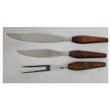 Vintage Town & Country Steak Knife Set with Wood Display Cases (10-Pc)