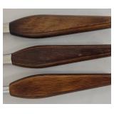 Vintage Town & Country Steak Knife Set with Wood Display Cases (10-Pc)