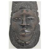 Hand Crafted Wooden African Figure with Mask