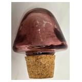 Vintage Mid Century Amethyst Genie Bottle Decanter, Made in Spain