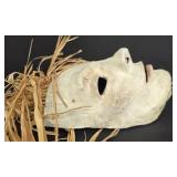 Artisan Crafted and Hand-Painted Mask with Straw Hair