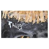 Artisan Crafted and Hand-Painted Mask with Straw Hair