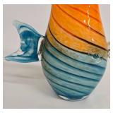HQT Murano-Inspired Hand Blown Glass Fish Sculpture