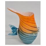 HQT Murano-Inspired Hand Blown Glass Fish Sculpture