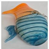 HQT Murano-Inspired Hand Blown Glass Fish Sculpture