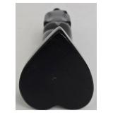 Vintage Solid Black Onyx Romantic Couple on a Heart Base