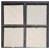 Set of Four Decorative Botanical Themed Tiles