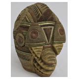 Vintage Carved West African Wooden Container or Trinket Box